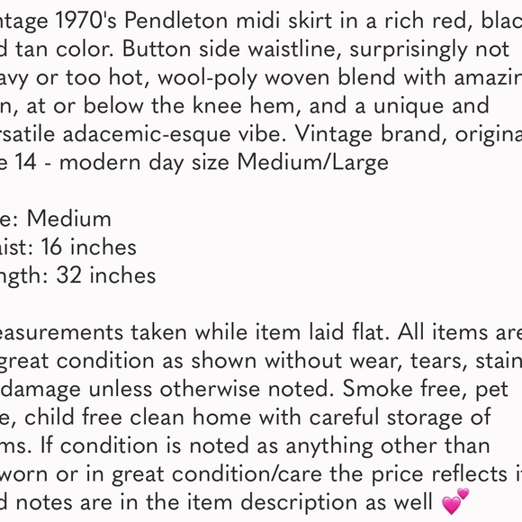 Pendleton Red and Tan Skirt - Picture 4 of 4